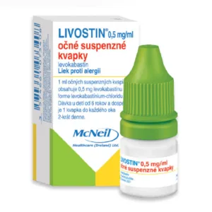 LIVOSTIN 0,5 mg/ml, očné suspenzné kvapky, 4 ml