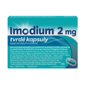 IMODIUM, 2 mg tvrdé kapsuly, 20 tvrdých kapsúl
